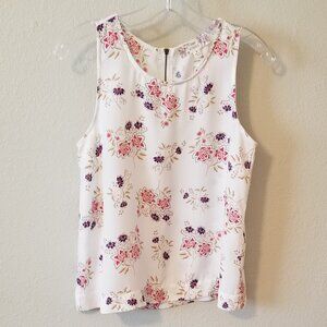 Floral Print Sleeveless Blouse
